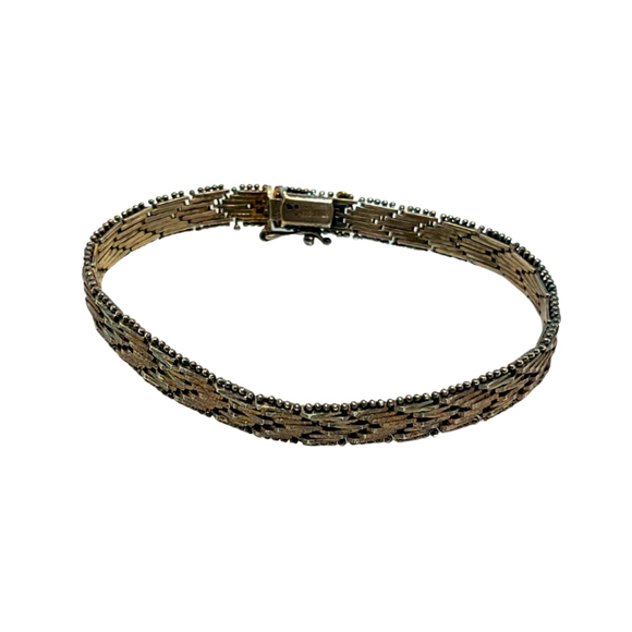1425 Italian Sterling Silver Art Deco Style Bracelet - Picture 1 of 5